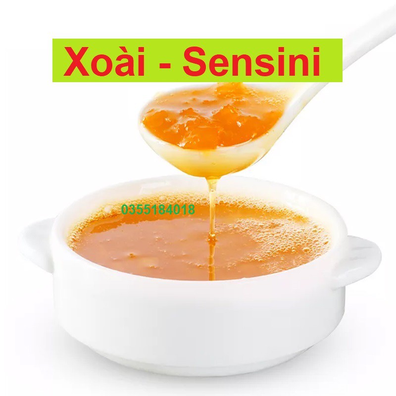 Mứt sốt xoài sensini pha chế trà sữa trà hoa quả hộp 1.36kG