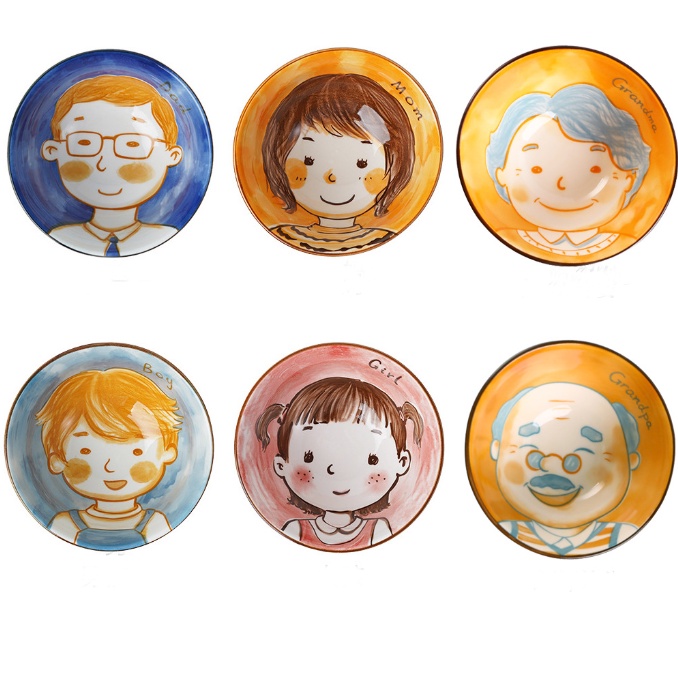 Bộ bát sứ gia đình chén sứ ăn cơm bộ bát đĩa decor chén đĩa sứ dễ thương chất liệu gốm sứ cao cấp an toàn