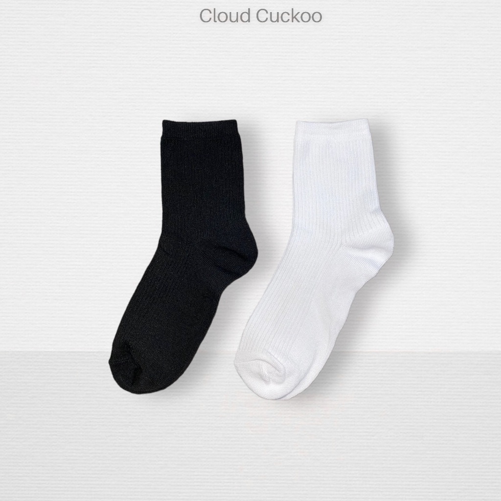 Tất Trơn Basic Cổ Trung Cao Vừa Chất Cotton Mềm Mại Chống Hôi Chân - Mã Số: Tat8001