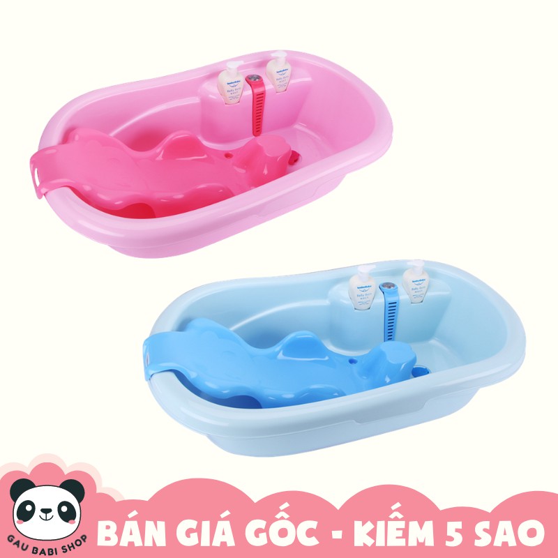 [Mã 267FMCGSALE giảm 8% đơn 500K] FREE SHIP !!! Chậu tắm đa năng Royalcare kèm nhiệt kế xanh/hồng cho bé