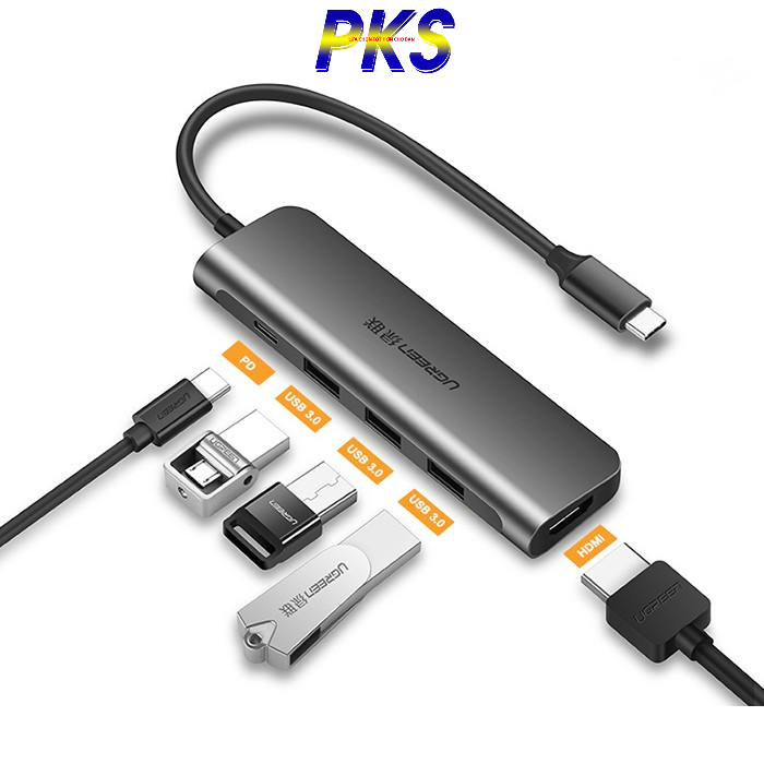 Cáp USB Type C to HDMI, USB 3.0 cao cấp chính hãng Ugreen 50209