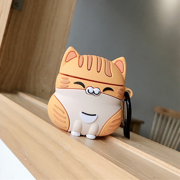 Case Airpods hình con mèo - Vỏ ốp bảo vệ tay nghe không dây cho Airpods 1/2/3/Pro - Mã TZAP334