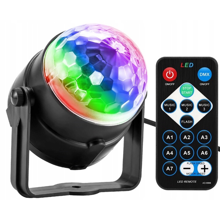 Đèn Nháy Theo Nhạc Led Cầu Mini, Đèn Bar Chớp Nhiều Màu Đẳng Cấp Có Điều Khiển Từ Xa - Bao Đổi Trả hàng 7 Ngày
