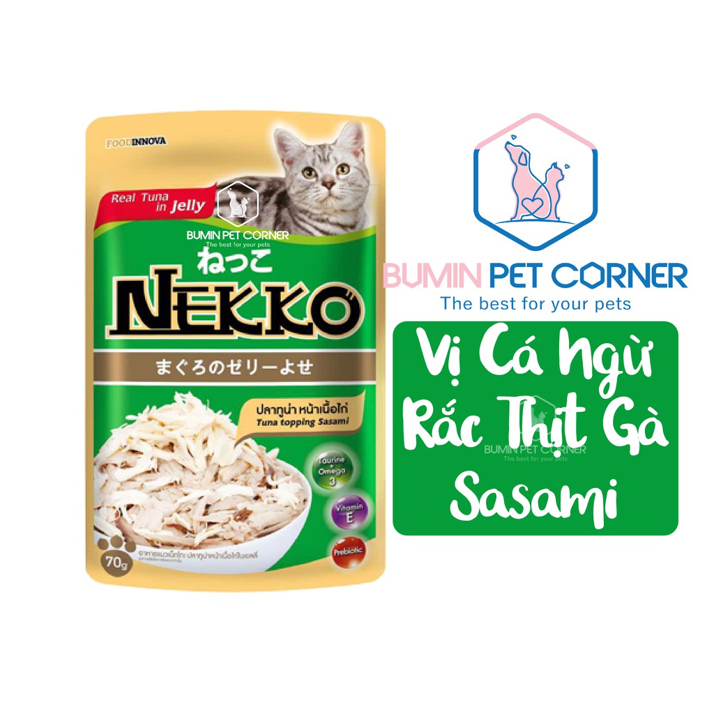 Pate cho Mèo dạng Thạch Nekko Jelly gói 70gr