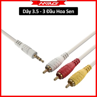 Dây 3.5 ra 3 đầu hoa sen/av, kết nối tivibox với tivi.