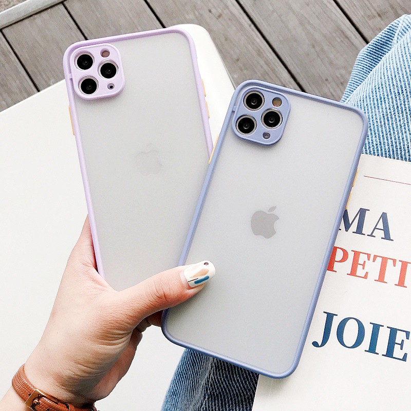 Ốp lưng iphone Nhám Mờ Viền Màu 6/6plus/6s/6splus/7/7plus/8/8plus/x/xr/xs/11/12/13/pro/max/plus/promax | BigBuy360 - bigbuy360.vn