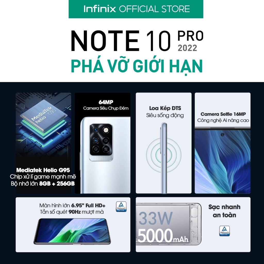 Điện thoại Infinix Note 10 Pro  - Hàng chính hãng - Bộ nhớ khủng