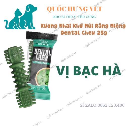 Xương nhai khử mùi răng miệng Dental Chew 25g chó - Quốc Hưng Vet