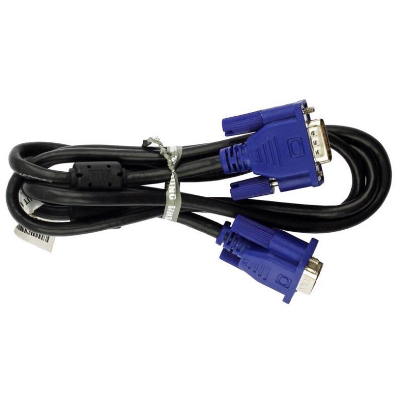 Dây VGA to VGA dài 1M5 màu đen, đầu xanh, Cáp máy tính VGA 1.5m giá rẻ
