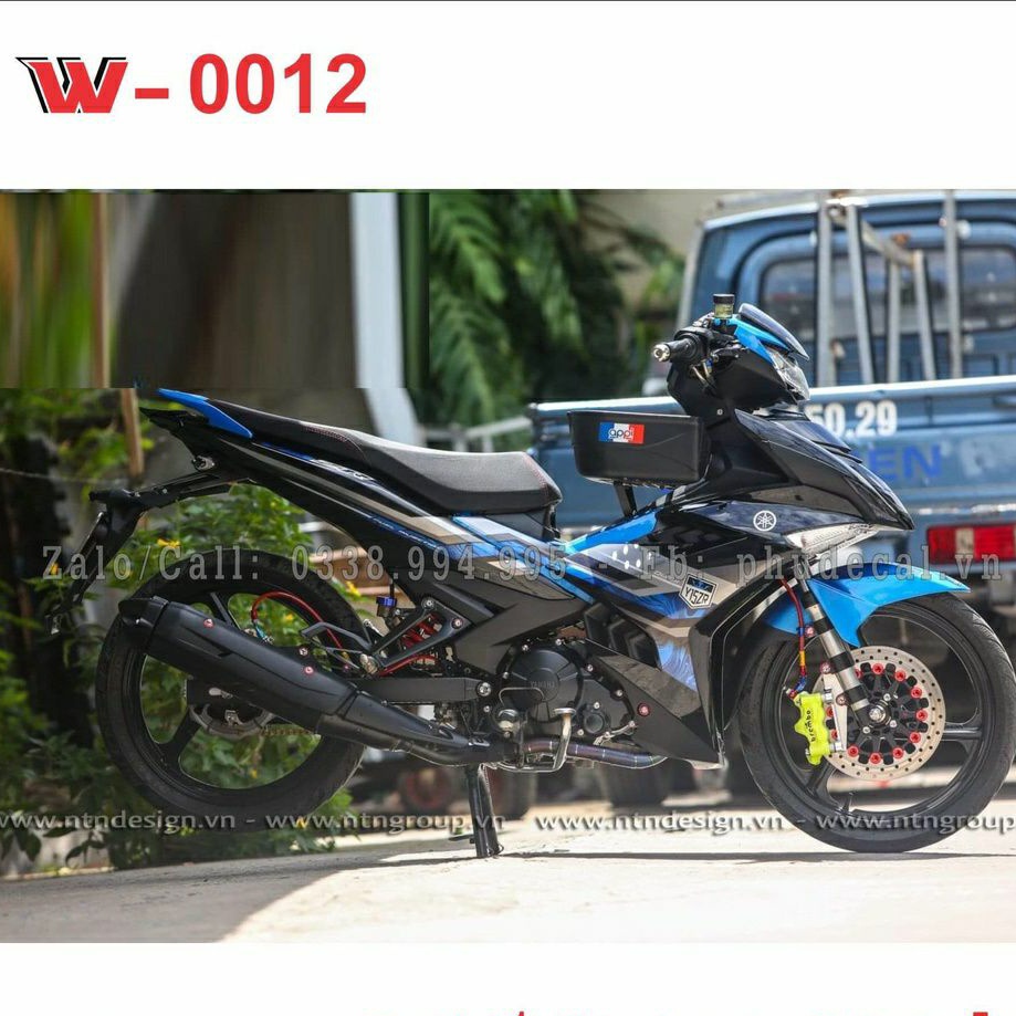 Tem rời Exciter 150 đen xanh 2022 (12)