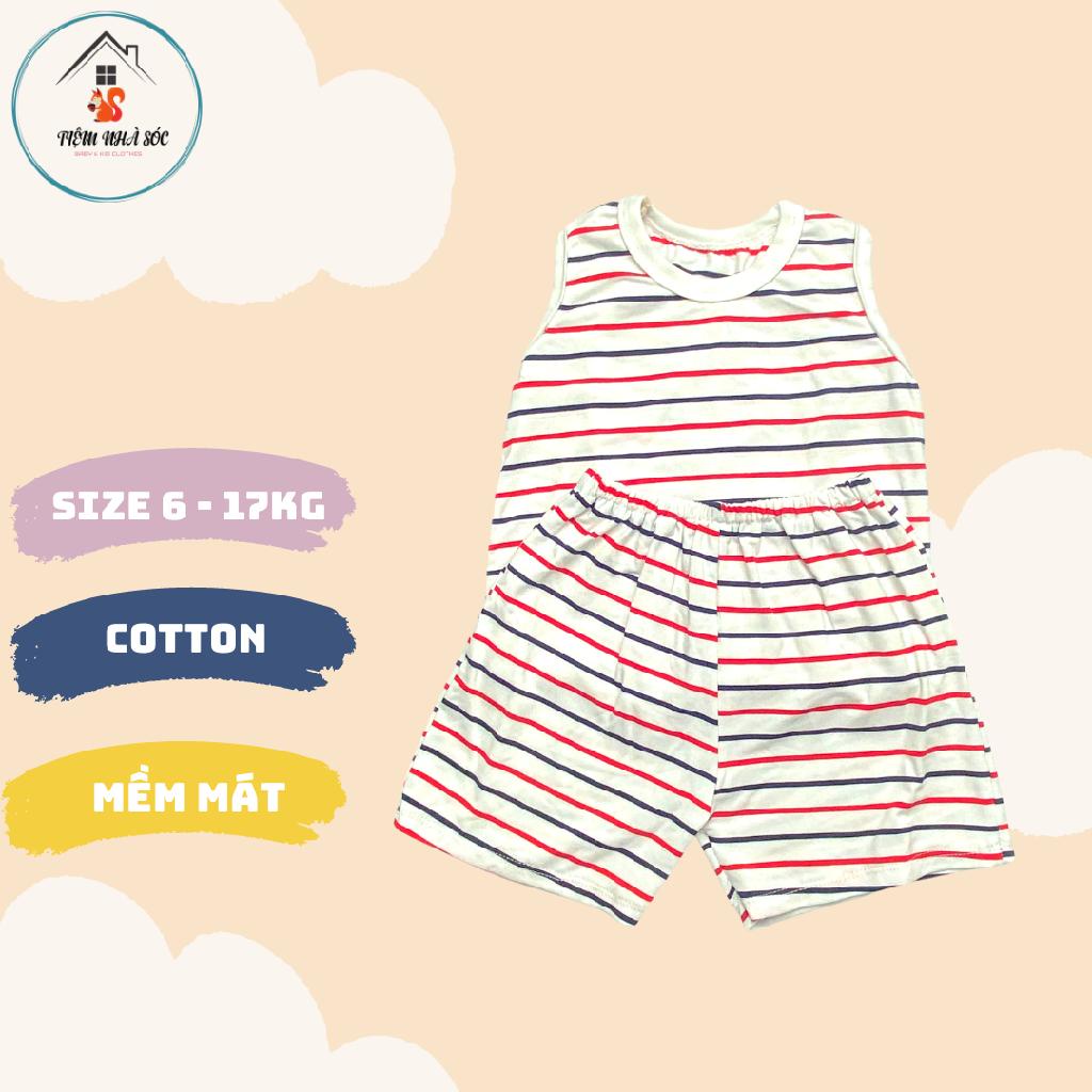 Bộ ba lỗ mùa hè cho bé trai bé gái màu đẹp size 1 -  5 tuổi Tiệm Nhà Sóc