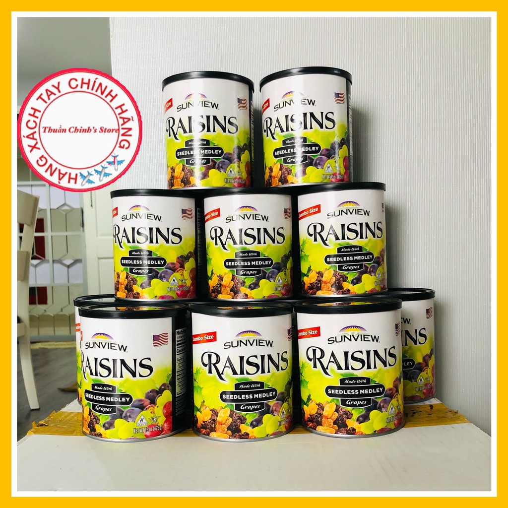 Nho Khô Mỹ Raisins Sunview không hạt thập cẩm 425g Date 10/2022 | BigBuy360 - bigbuy360.vn