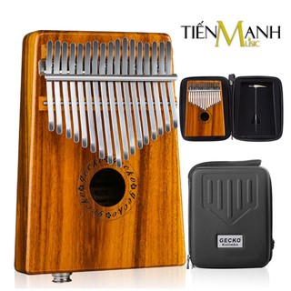Combo Đàn Kalimba Gecko K17KEQ 17 Phím Gỗ Koa và Hộp đựng (Có EQ - 100% Chính hãng nhập khẩu bởi Tiến Mạnh Music)