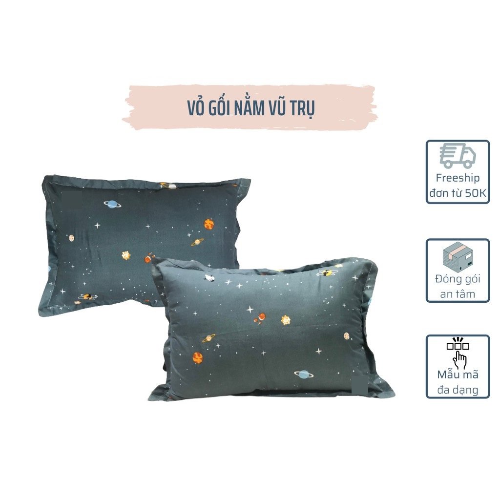 🌿 Bộ 2 Vỏ Gối Nằm Kích Thước 45x65 Siêu Đẹp ⚡ Mẫu Vũ trụ space 🌻 Nhiều mẫu lựa chọn, chat shop xem thêm mẫu