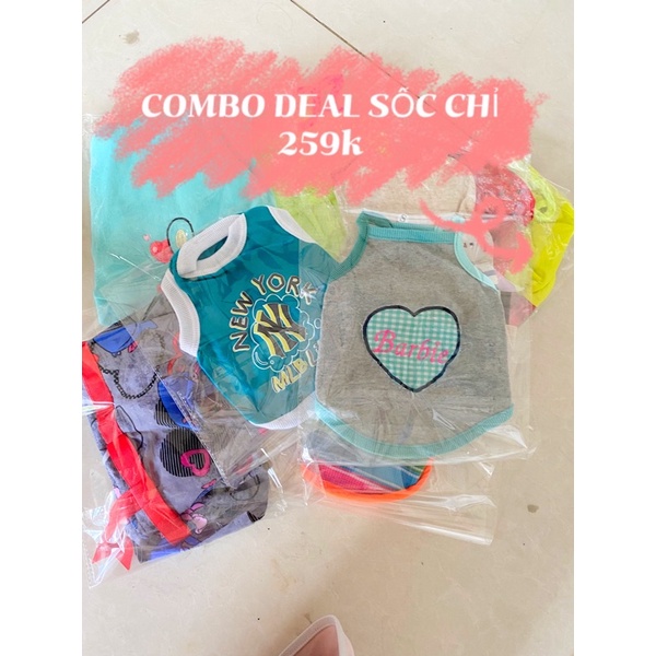 COMBO SIÊU SỐC 259k 10C ÁO THÚ CƯNG ĐÁNG YÊU THỜI TRANG CHÓ MÈO