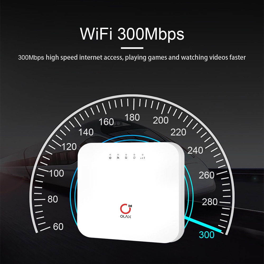 Bộ phát wifi từ sim 4G Olax Ax6 Pro 300Mbps cắm điện trực tiếp hoặc dùng Pin, kèm Pin 4000Mah