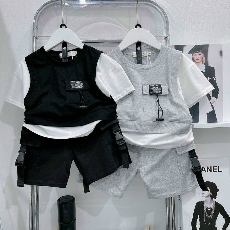 Set Bộ Cộc Tay Cool Ngầu Chất Cotton Da Cá Siêu Mềm Mát Cực Chất Cho Bé Trai, Bé Gái_Umeekids