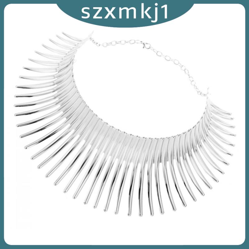 Vòng Cổ Choker Bản To Phong Cách Châu Phi Màu Vàng