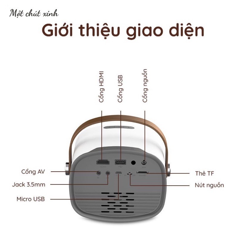 Máy chiếu YG230 có KẾT NỐI KHÔNG DÂY 2023 Máy chiếu Mini Moonie LED Lejiada 1080p