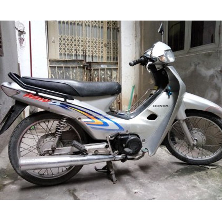 Bộ dàn áo xe Wave THÁI - Wave đèn pha 1 mắt, Wave ZX, WAVE anpha - wave 110 đời 2002-2006, Nhựa nguyên sinh ABS màu Bạc