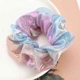 🍓Cột tóc Scrunchie mầu loang nhũ phản quang