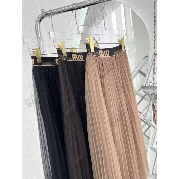 CHÂN VÁY LƯỚI MIDI CẠP MIU DÁNG DÀI QUẢNG CHÂU MS13110