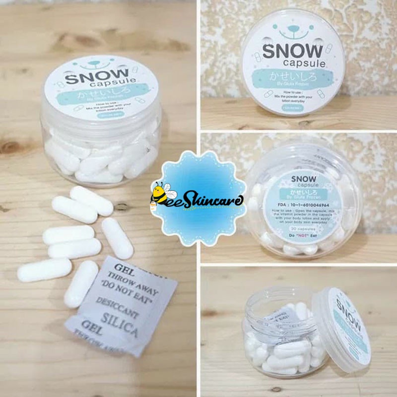 TRỘN VÀO KEM BODY - VIÊN KÍCH TRẮNG DA SNOW CAPSULE BY GLUTA FROZEN THÁI LAN CHÍNH HÃNG - 9090