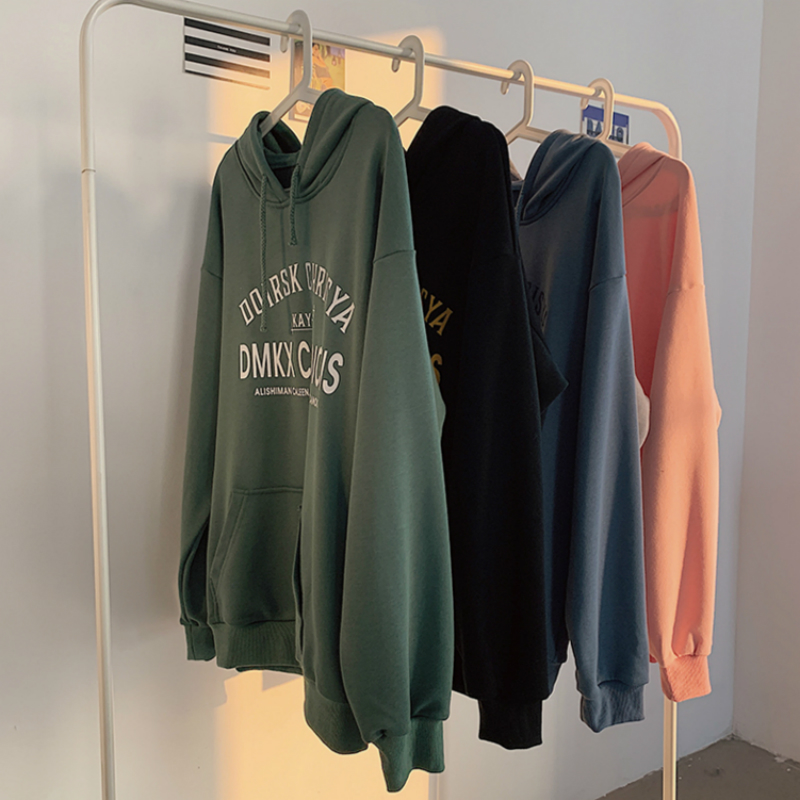 Áo hoodie tay dài in họa tiết chữ phong cách Hàn dành cho nam và nữ 4 màu tùy chọn | BigBuy360 - bigbuy360.vn