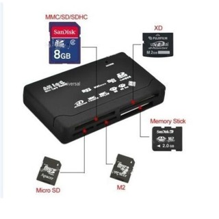 Đầu đọc thẻ nhớ mini siêu tốc 26 trong 1 cho CF xD SD MS SDHC