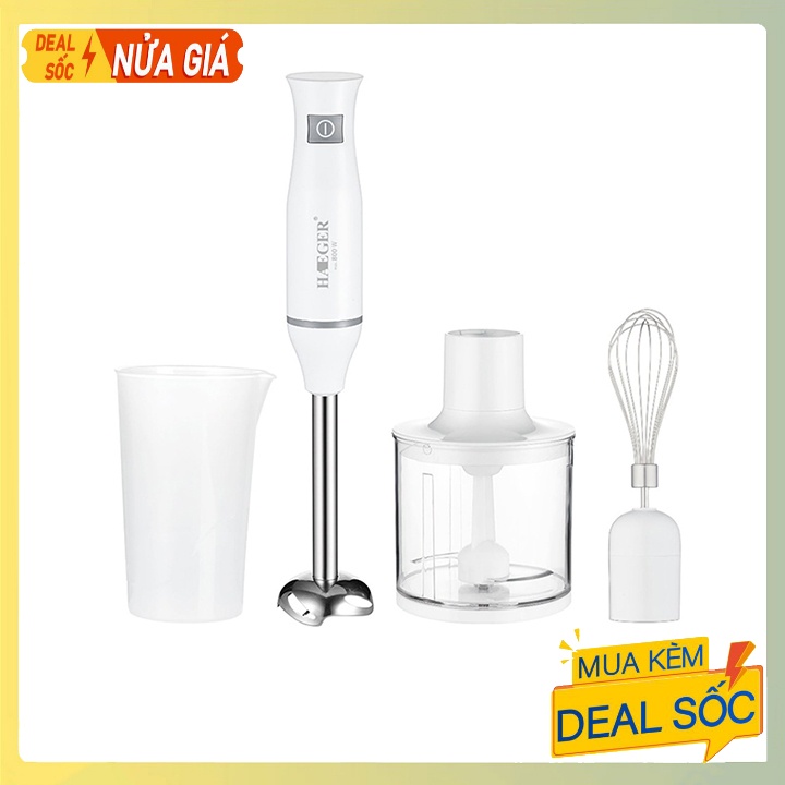 Máy Xay Cầm Tay Đa Năng Chế Biến Đồ Ăn Dặm Haeger 750W 4 IN 1