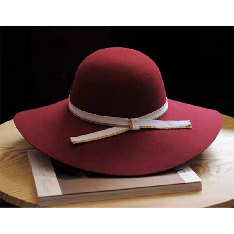 Mũ nỉ rộng vành nón rộng vành nỉ đẹp fedora Lh 0917399527