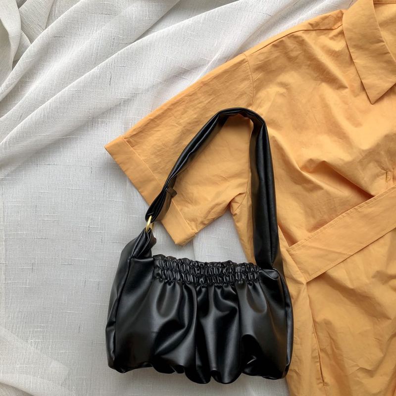 IELGY Túi Xách Tay Bằng Da Nhân Tạo Màu Trơn Thời Trang Phong Cách Âu Mỹ Cho Nữ