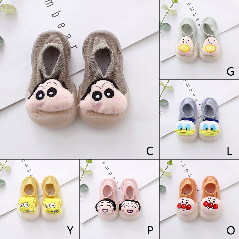 Giày Đế Mềm Chống Trượt Họa Tiết Đáng Yêu Cho Bé