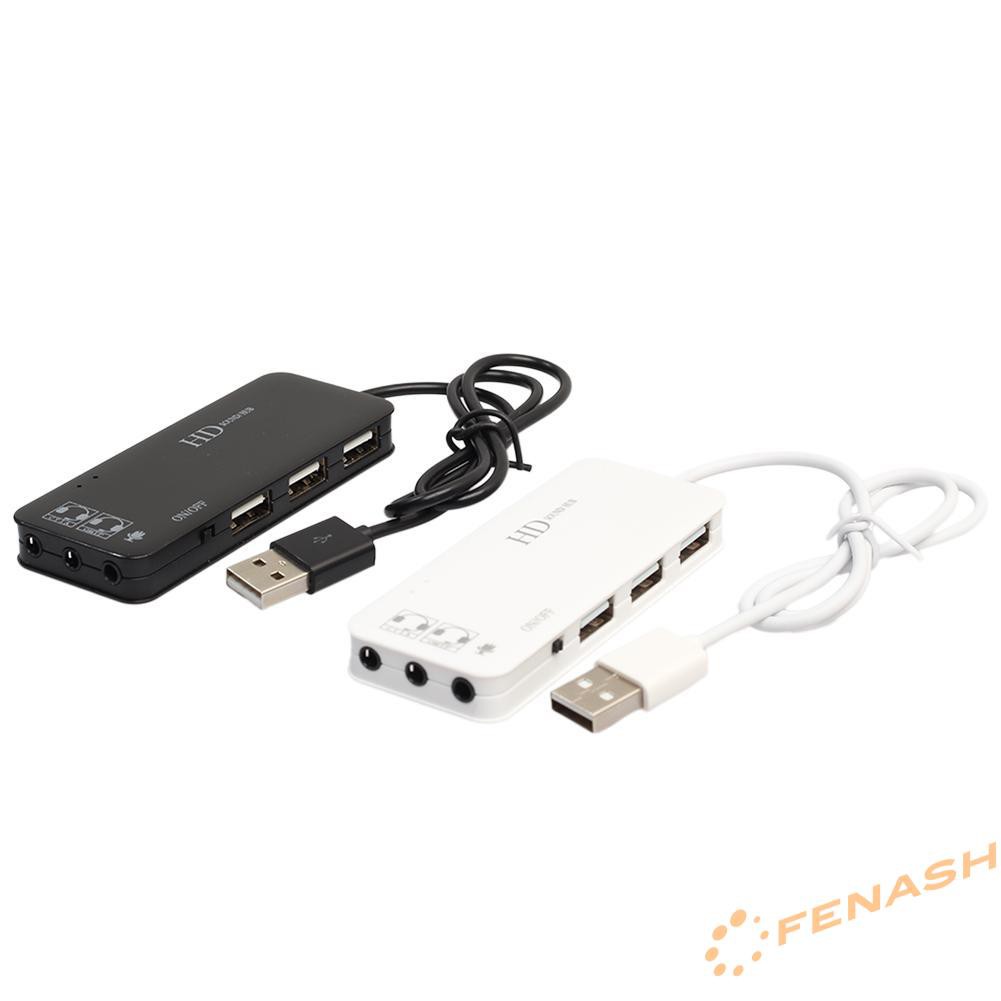 Bộ Chia 3 Cổng Usb 2.0 Tích Hợp Tai Nghe Và Mic