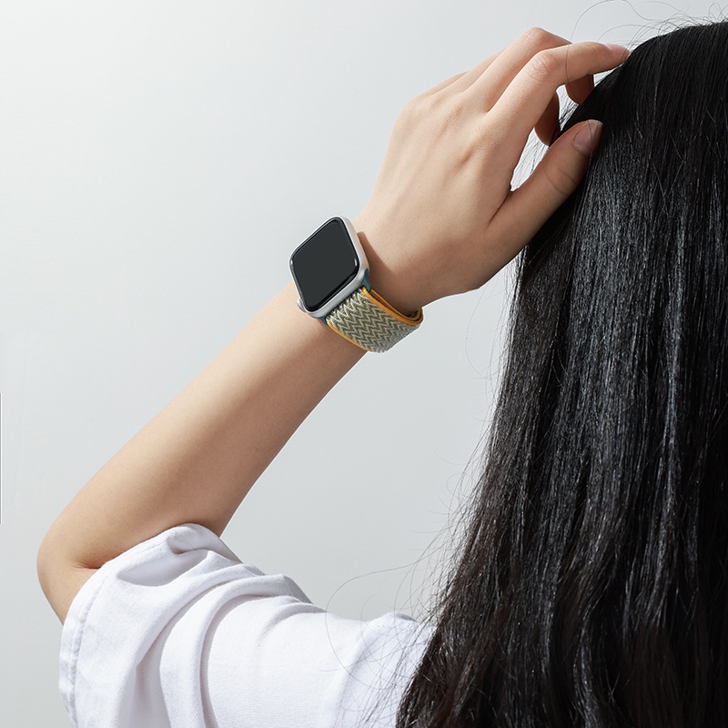 Dây Đeo Nylon Họa Tiết Gợn Sóng Thay Thế Cho Đồng Hồ iwatch Series APwatch SE iwatch1-7 Series 41mm45mm