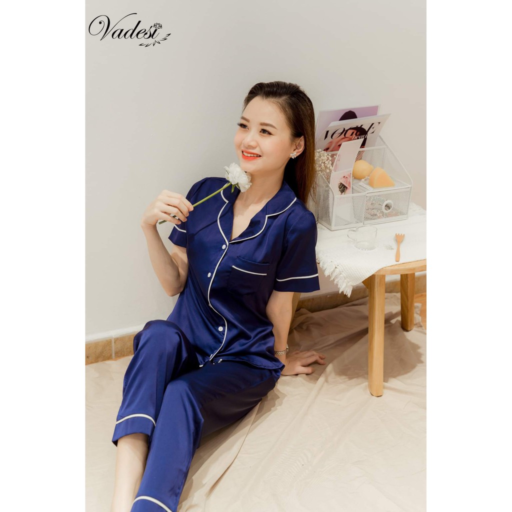 Đồ Bộ Pijama Nữ Mặc Nhà Cao Cấp Quần Dài Áo Cọc Vadesi - Thời Trang