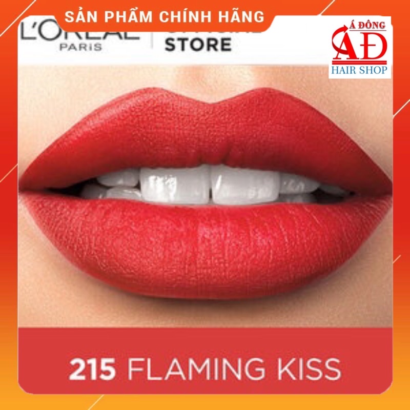 Son môi Loreal Color Riche 215 Flaming Kiss chính hãng - Đỏ Cam