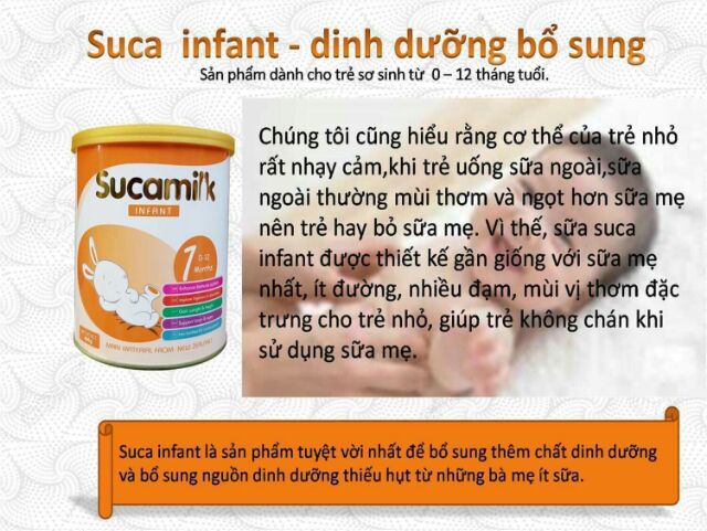 Sữa tăng cân cho bé 0-12 tháng ( Sucamilk 1 )