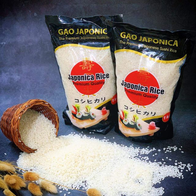 Gạo Nhật Bản Japonica - Tomrice 1kg - dẻo, mềm, hạt tròn đều, giàu chất dinh dưỡng - Hàng chất lượng cao