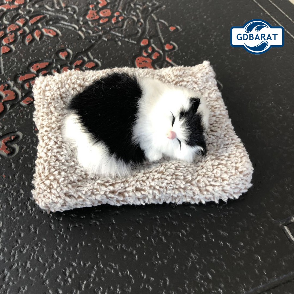 Búp bê mèo đang ngủ bằng lông nhung đáng yêu dùng cho trang trí xe ô tô