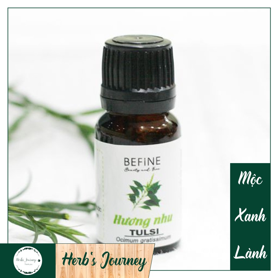 Tinh dầu Hương Nhu cao cấp - BEFINE - Tinh dầu nguyên chất chưng cất tự nhiên - Gội đầu, dưỡng tóc, thơm phòng