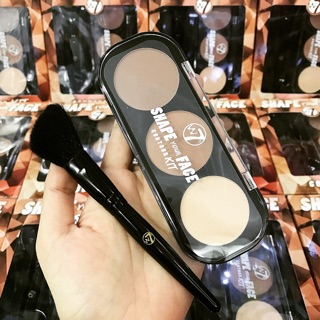 PHẤN TẠO KHỔI 3 Ô W7 SHAPE YOUR FACE CONTOUR KIT 