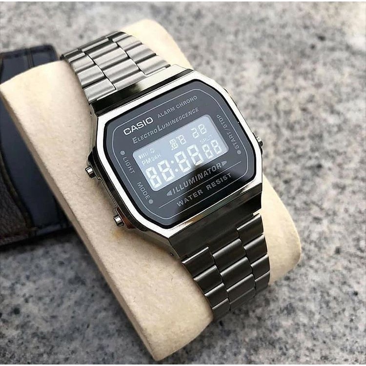 Đồng hồ Casio Nam Dây Kim Loại Vintage A168WGG-1BDF Chính Hãng