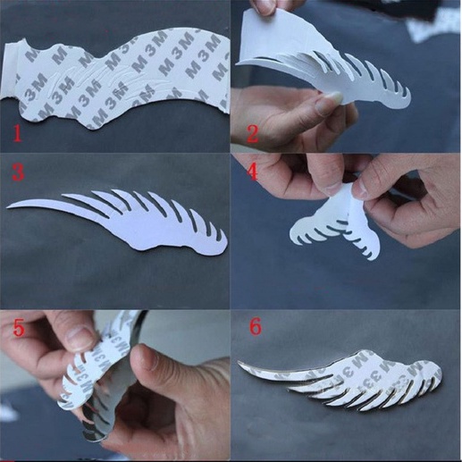 Đôi cánh thiên thần 3D gắn logo xe hơi trang trí