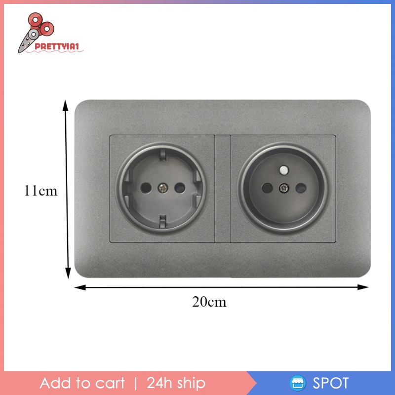 Ổ Cắm Điện Gắn Tường Tiêu Chuẩn 16A Prettyia1