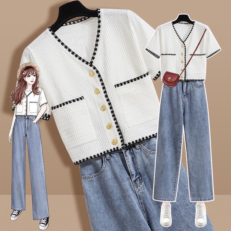 Áo croptop dệt kim nữ kiểu cổ tim tay ngắn - 809