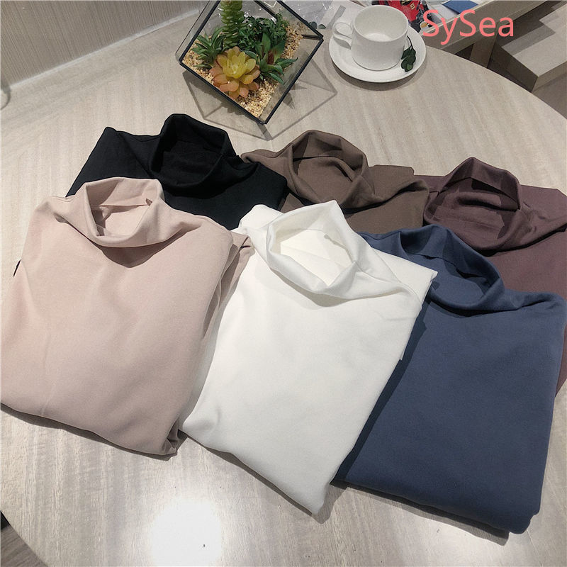 Áo thun tay dài mùa thu phong cách công sở Hàn Quốc cho nữ