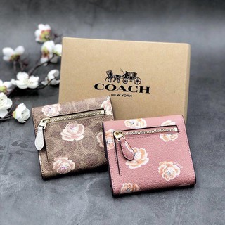 Ví Coach hoa dáng bì thư mini cho nữ