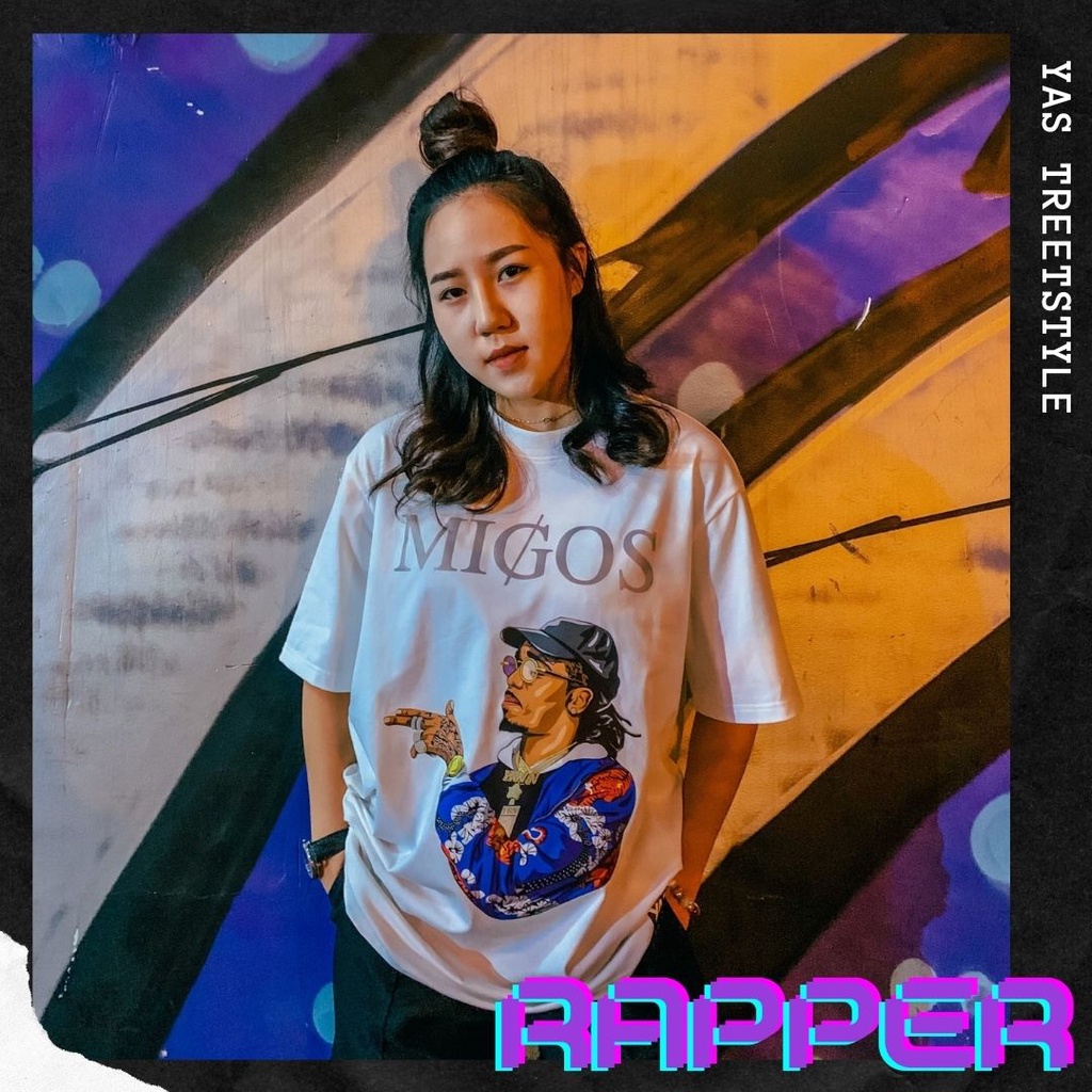 Áo thun tay lỡ form rộng rapper MIGOS - YAS.STREETSTYLE, phông unisex form rộng nam nữ HÌNH IN SIÊU BỀN - KHÔNG NÓNG