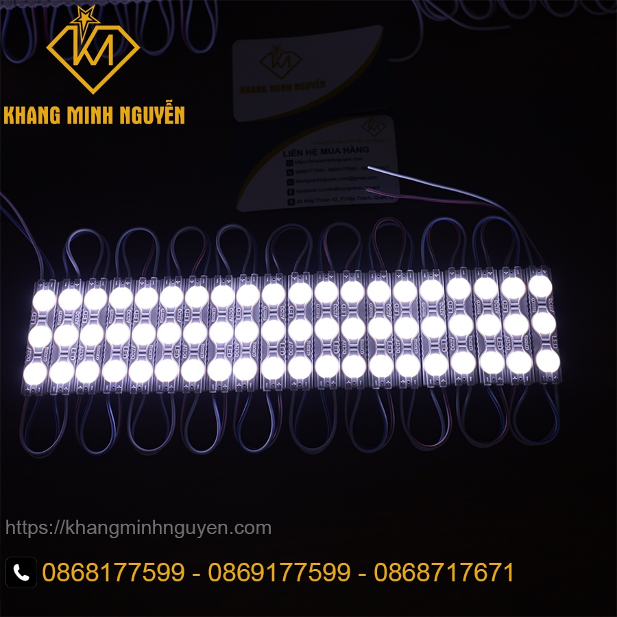 [Có sẵn] Giá 1 vỉ 20 thanh Led dán module 3 bóng 6113 - 12V sử dụng chip 2835 siêu sáng, ánh sáng trắng 6000k